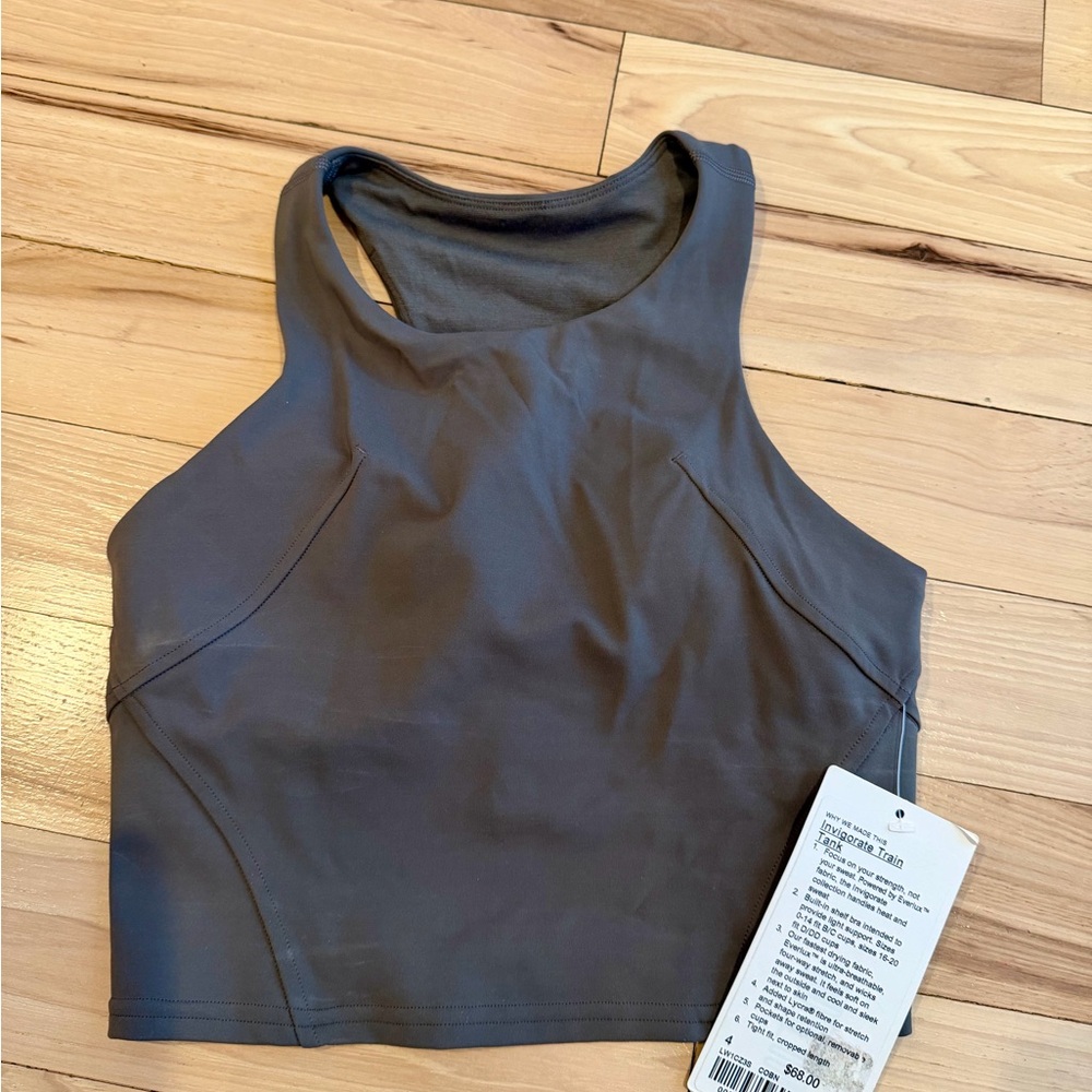 Lululemon Invigorate Train Tank in carob brown Everlux fabric - Size 4